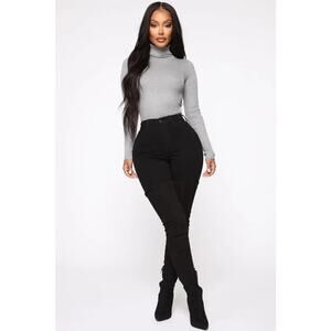 FASHION NOVE Women's Classic High Waist Skinny Jeans - Black Sz 11